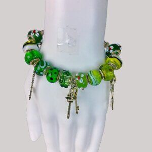 Beaded Key Charm Bracelet